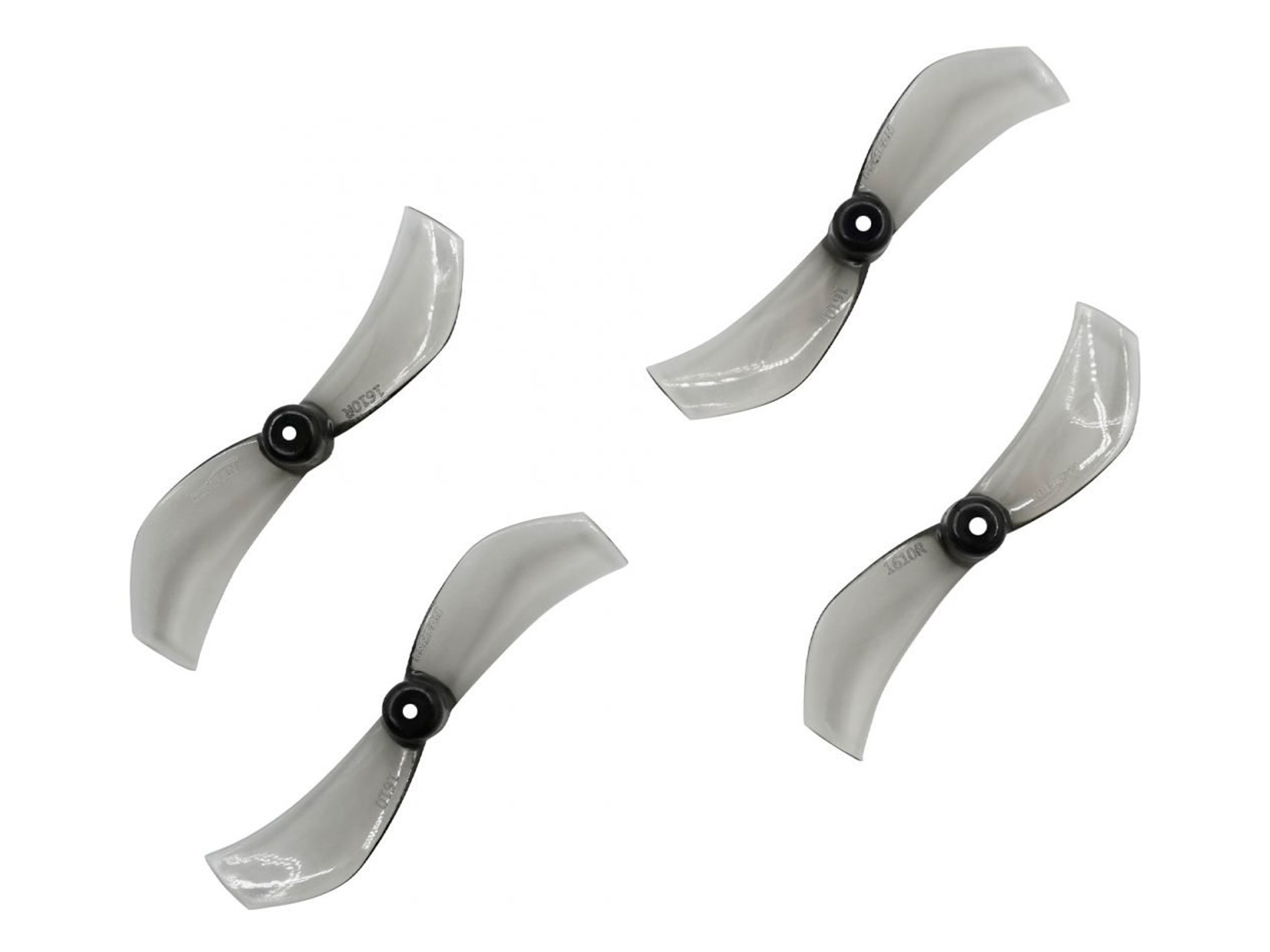 Набір пропелерів Gemfan 1610-2 40мм Clear Gray 4 пари (вал 1мм) (світлина #1)