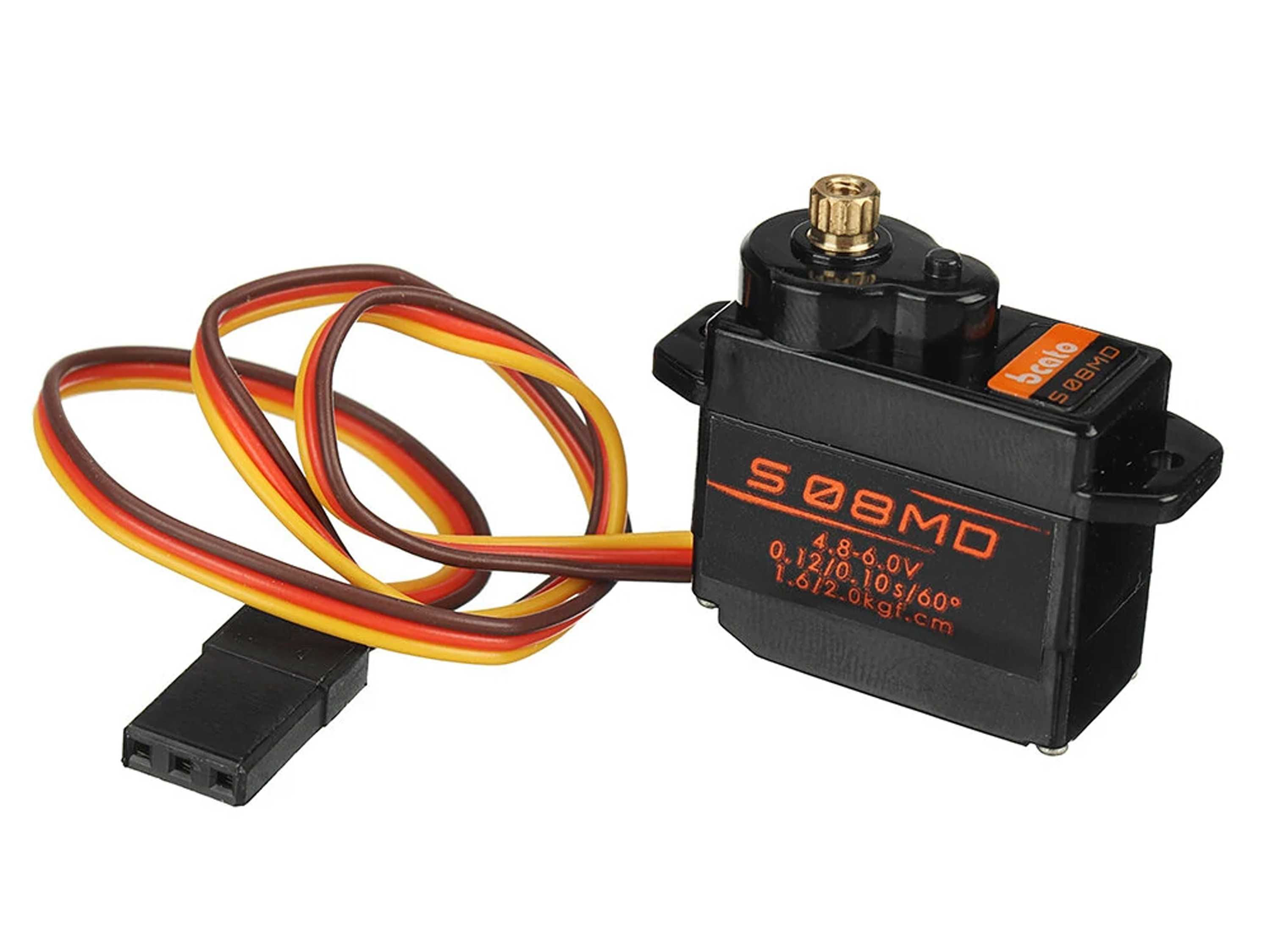 Сервомеханізм цифровий Bcato S08MD 12g/1.6kg/0.12sec (4.8В) (світлина #2)