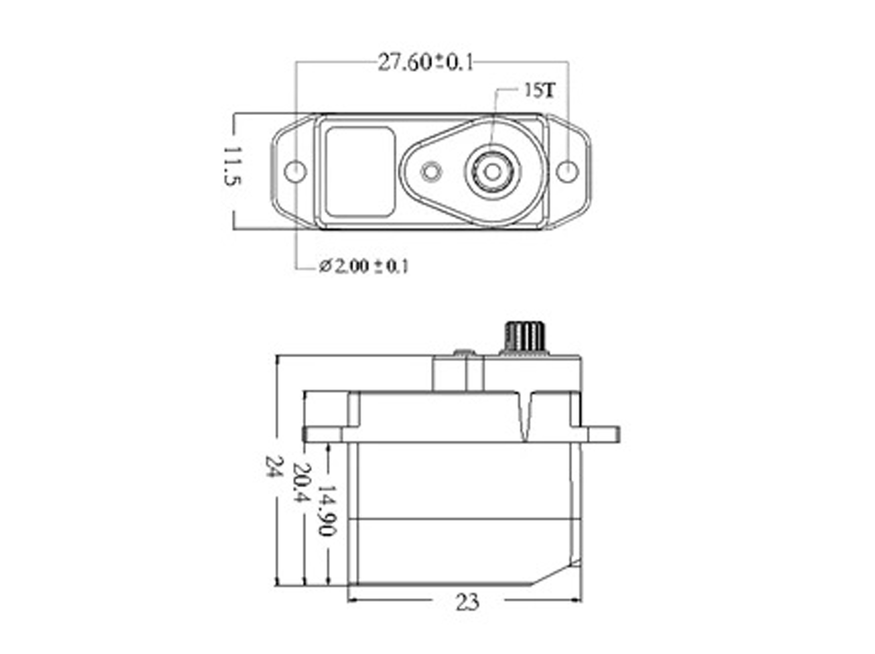 Сервомеханізм цифровий Bcato S08MD 12g/1.6kg/0.12sec (4.8В) (світлина #4)