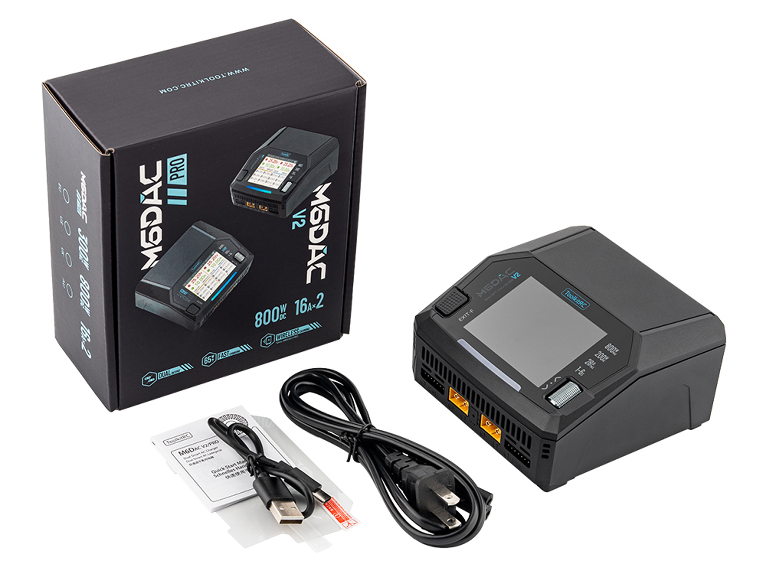 Зарядний пристрій ToolkitRC M6DAC V2 AC200W/DC800W 2x16A (світлина #5)